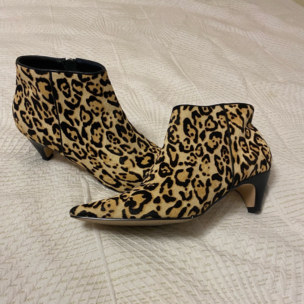 Splendid Leopard Kitten Heel Bootie